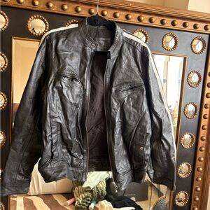 ASOS Black Leather Bomber Jacket